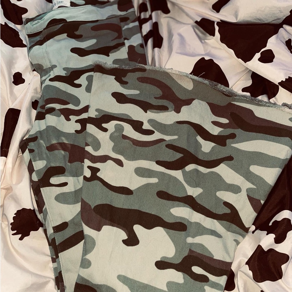 Camouflage bell bottoms